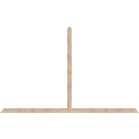 Ekena Millwork Portland Smooth Timber Gable Bracket, Douglas Fir, 108"W x 68"H x 1 1/2"D x 3 1/2"F, 15/12 Pitch GBW108X68X0204POR00SDF